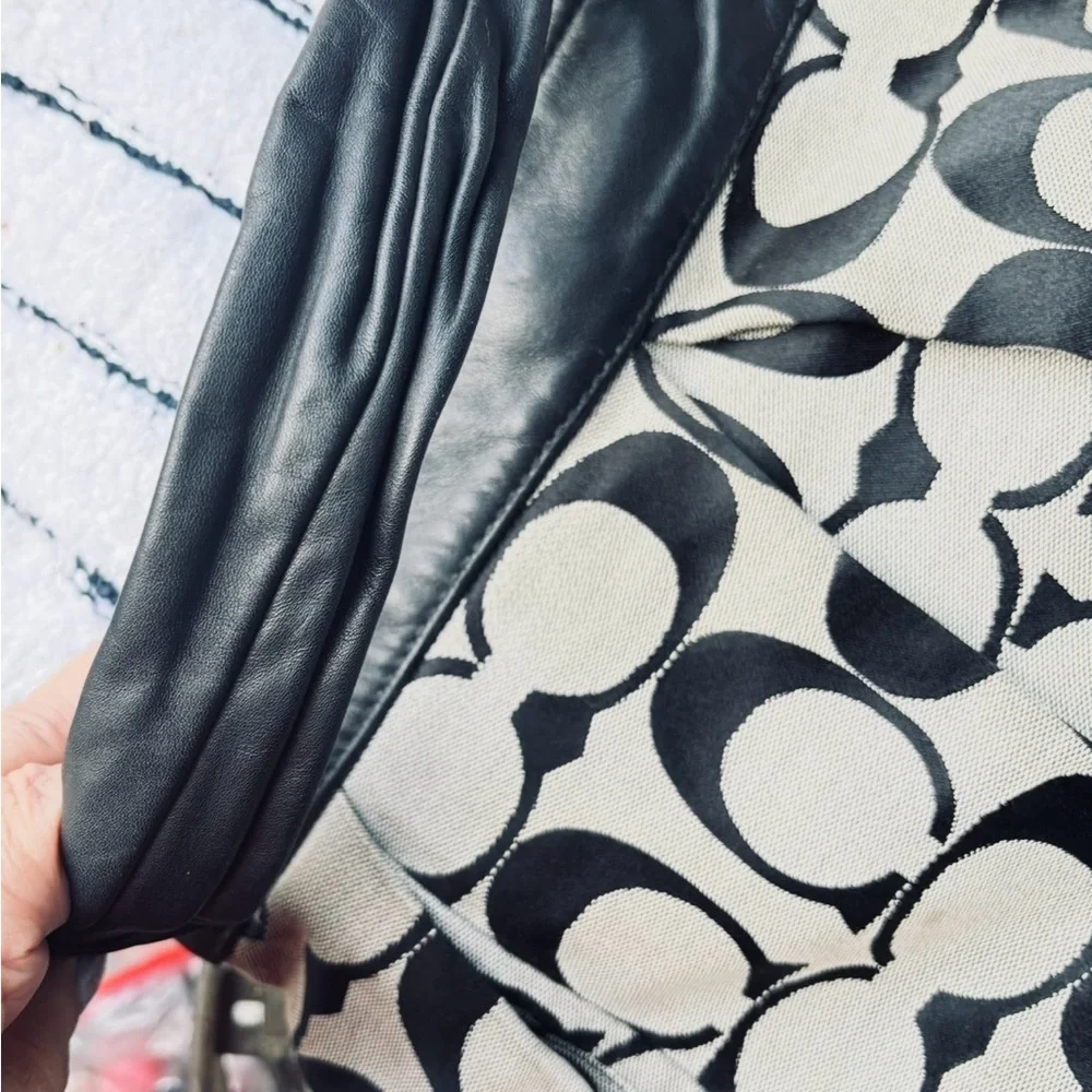 Coach Black and Gray Signature Bag